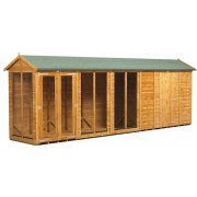 Power 20x4 Apex Summer House with 6ft Side Store